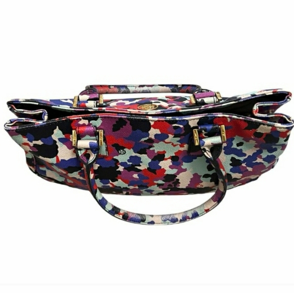 Tory Burch Robinson Floral Print Leather Handbag - Picture 5 of 13